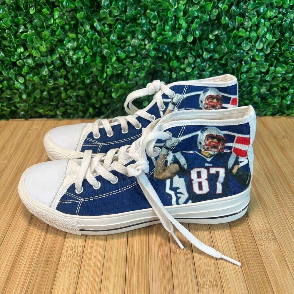 Rob Gronkowski Custom Converse Style Women's Sz 7 US EU 37 New England Patriots